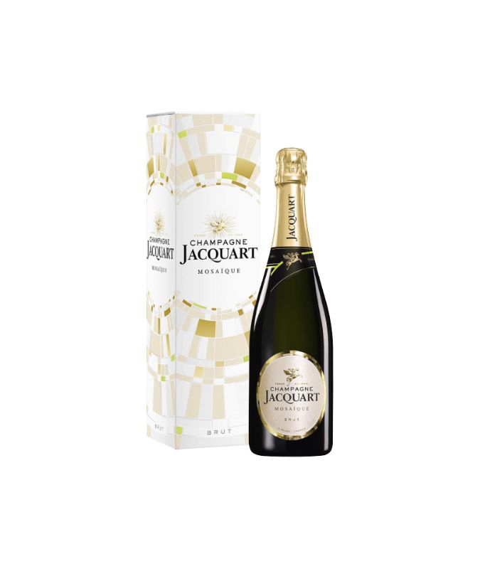 Bottiglia di Champagne Jacquart Mosaïque Brut con astuccio