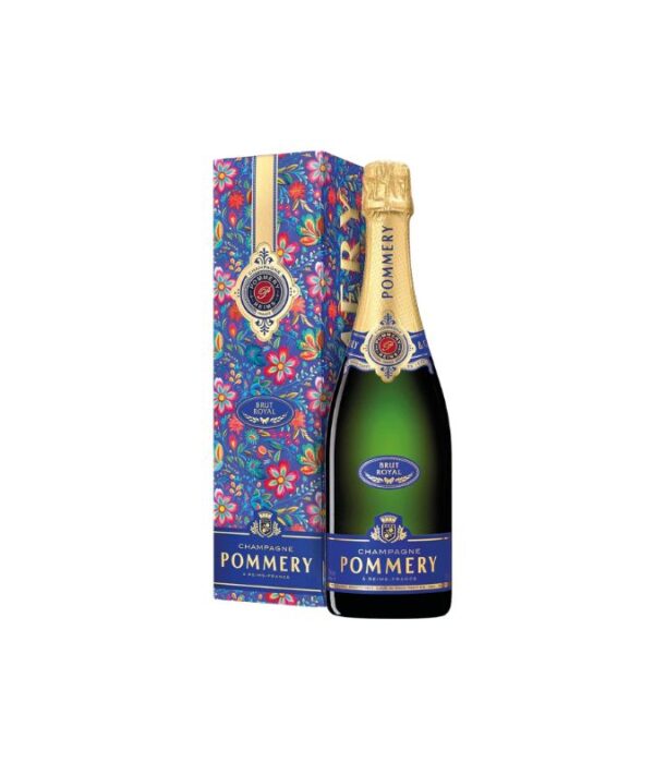 Bottiglia di Champagne Pommery Brut Royal con astuccio