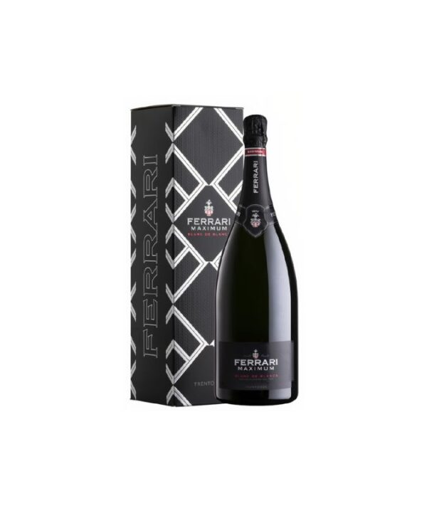 Bottiglia Magnum di Ferrari Maximum Blanc de Blancs TrentoDOC con astuccio regalo