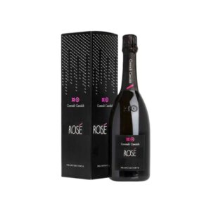 Bottiglia Magnum di Franciacorta Rosé DOCG Contadi Castaldi con astuccio regalo