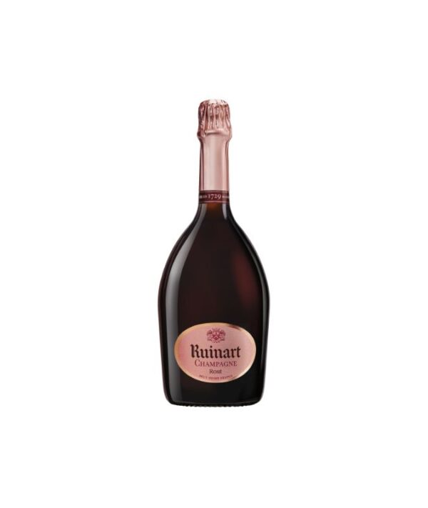 Bottiglia di Champagne Ruinart Brut Rosé con astuccio