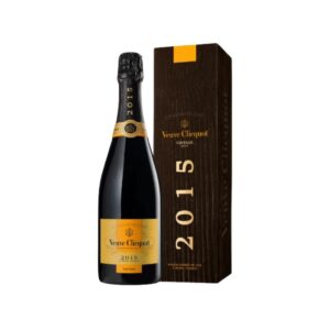 Bottiglia di Champagne Veuve Clicquot Vintage 2015 Brut con astuccio