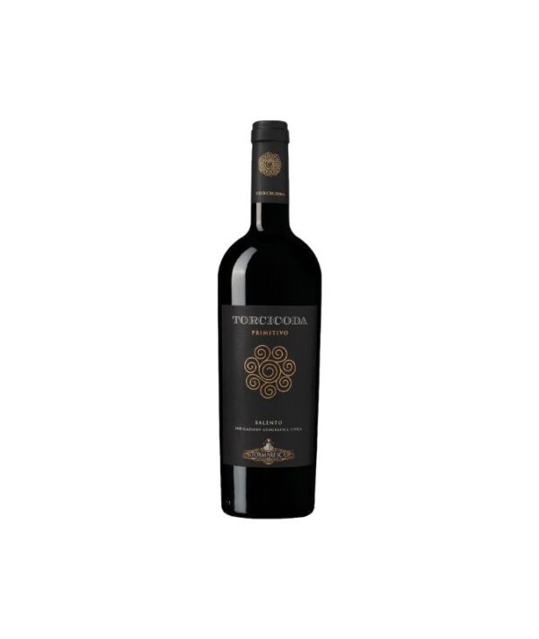 Bottiglia di vino rosso Primitivo Torcicoda 2023 Tormaresca
