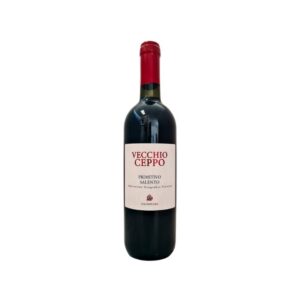 Bottiglia di vino rosso Primitivo del Salento Vecchio Ceppo 2024