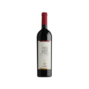 Bottiglia di vino rosso Sfursat di Valtellina DOCG 5 Stelle Nino Negri 2021 su sfondo chiaro.
