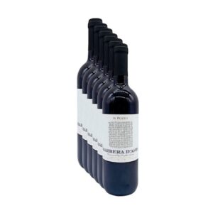 Confezione risparmio da 6 bottiglie di vino rosso piemontese Barbera d’Asti DOCG 2024 Il Pozzo.