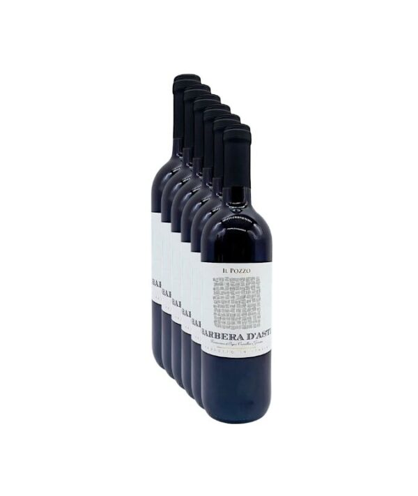 Confezione risparmio da 6 bottiglie di vino rosso piemontese Barbera d’Asti DOCG 2024 Il Pozzo.