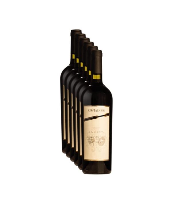Cassa da 6 bottiglie di vino rosso marchigiano Rosso Piceno Superiore 2021 La Rocca Costadoro.