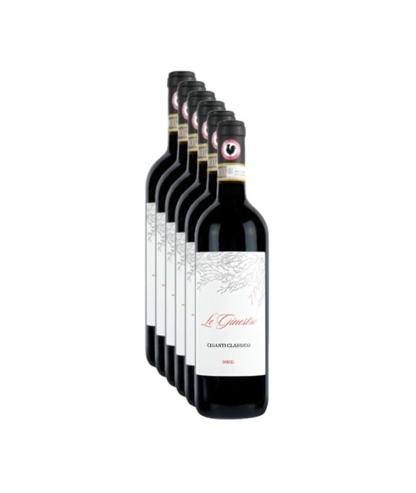 Cassa da 6 bottiglie di vino rosso toscano Chianti Classico DOCG 2024 Le Ginestre.