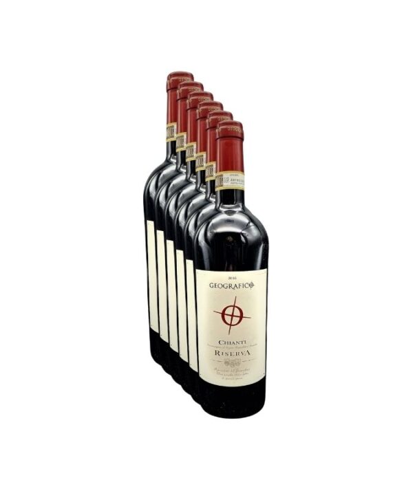 Cassetta di legno con 6 bottiglie di Chianti Riserva DOCG Geografico 2022