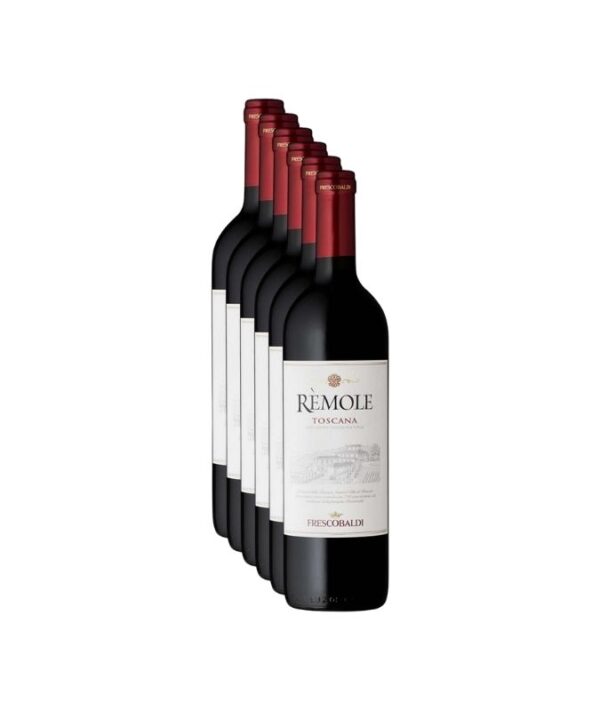 Cassa da 6 bottiglie di vino rosso toscano Remole Rosso Toscana IGT 2024 Frescobaldi.