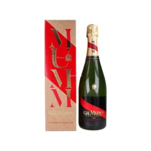 Bottiglia di Champagne G.H. Mumm Grand Cordon Brut con astuccio