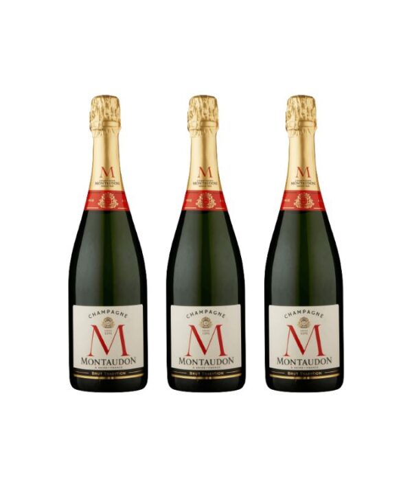 Confezione da 3 bottiglie di Champagne Montaudon Brut