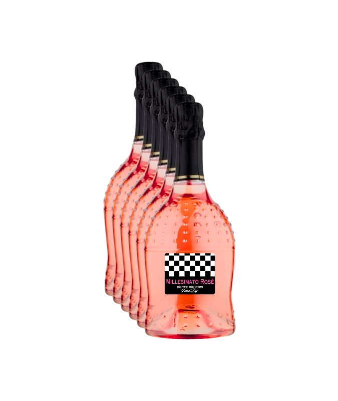 Cassa da 6 bottiglie di Spumante Millesimato Rose Extra Dry Corte dei Rovi Villa degli Olmi