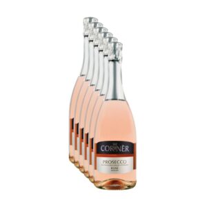 Confezione da 6 bottiglie di CORNER Prosecco DOC Rosé Extra Dry